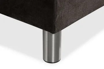 Ella Sängpaket 90x200 cm Rutig Gavel - Mörkgrå/Sammet - Möbler - Säng - Komplett sängpaket