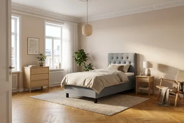 HVILA Classic Kontinentalsäng 90x200 cm - Grå - Möbler - Säng - Komplett sängpaket