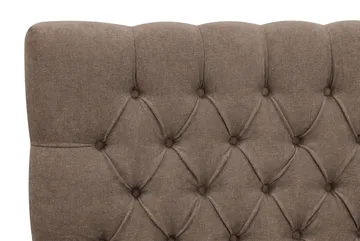 HVILA Lyx Komplett Sängpaket 160x200 cm Kontinentalsäng med knappad sänggavel i chenille - Mörkbrun - Möbler - Säng - Komplett sängpaket