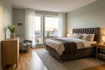 HVILA Lyx Komplett Sängpaket 160x200 cm Kontinentalsäng med knappad sänggavel i chenille - Mörkbrun - Möbler - Säng - Komplett sängpaket