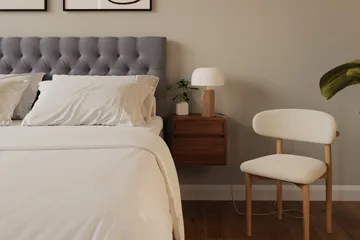 HVILA Lyx Komplett Sängpaket 180x200 cm Kontinentalsäng med knappad sänggavel i sammet - Grå - Möbler - Säng - Kontinentalsäng