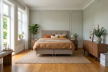 HVILA Premium Komplett Sängpaket 160x200 cm Kontinentalsäng med Sänggavel - Ljusbrun Tyg - Möbler - Säng - Kontinentalsäng