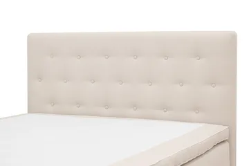 HVILA Plus Komplett Sängpaket – Kontinentalsäng 140x200 cm i Tyg med Förvaring, Sänggavel + Bäddmadrass med Fasthetsgrad Mediumfast - Ljusbeige - Möbler - Säng - Komplett sängpaket