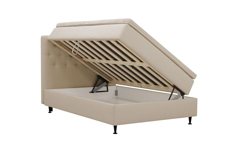 HVILA Plus Komplett Sängpaket med Förvaring 120x200 cm - Beige - Möbler - Säng - Komplett sängpaket