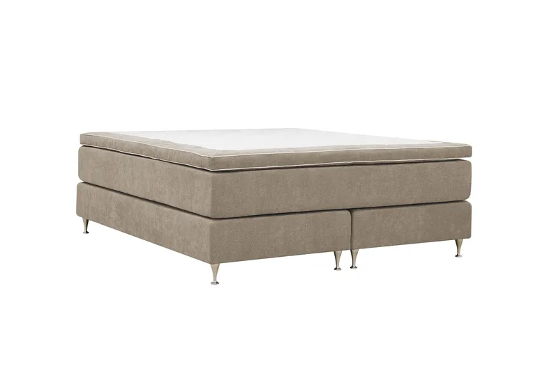 HVILA Premium Kontinentalsäng 180x200 cm - Ljusbrun Tyg - Möbler - Säng - Kontinentalsäng