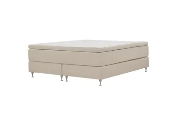 HVILA Premium Kontinentalsäng 160x200 cm - Ljusbeige Bouclé - Möbler - Säng - Kontinentalsäng