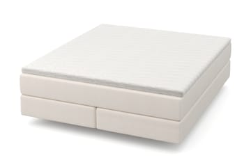 HVILA Premium Kontinentalsäng 180x200 cm med svävande effekt inkl. Bäddmadrass i Memoryskum med Tvättbar klädsel - Memoryskum - Möbler - Säng - Komplett sängpaket
