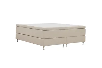 HVILA Premium Kontinentalsäng 160x200 cm - Ljusbeige Bouclé - Möbler - Säng - Kontinentalsäng