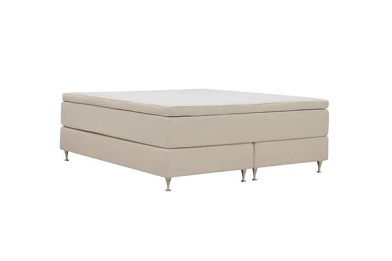 HVILA Premium Kontinentalsäng 160x200 cm, Ljusbeige
