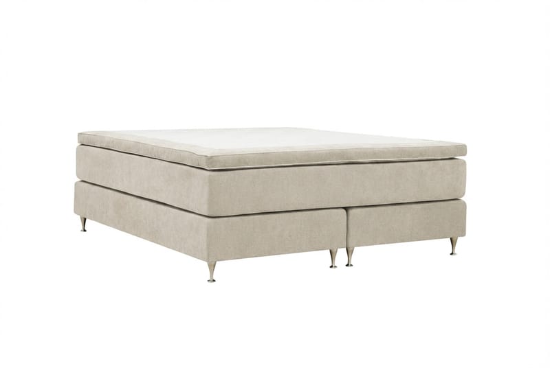 HVILA Premium Kontinentalsäng 160x200 cm - Beige Tyg - Möbler - Säng - Kontinentalsäng