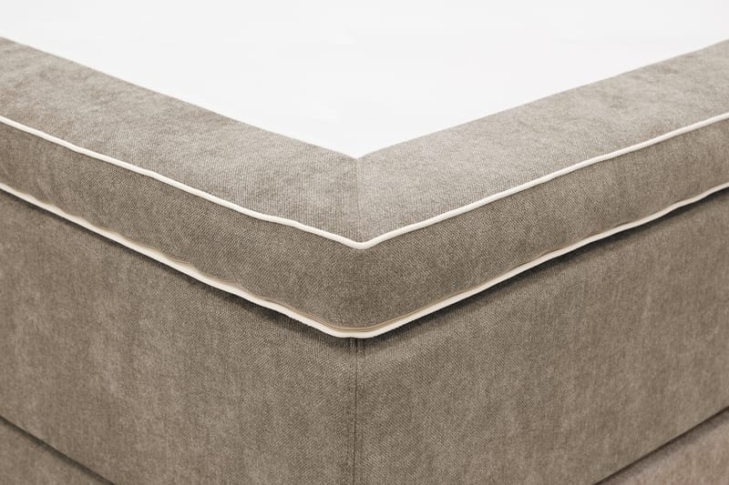 HVILA Premium Kontinentalsäng 160x200 cm - Ljusbrun Tyg - Möbler - Säng - Kontinentalsäng