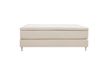 HVILA Premium Kontinentalsäng 160x200 cm - Ljusbeige Tyg - Möbler - Säng - Komplett sängpaket