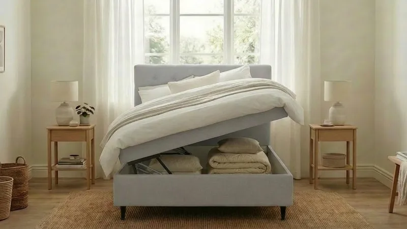 HVILA Plus Komplett Sängpaket med Förvaring 140x200 cm - Grå - Möbler - Säng - Komplett sängpaket