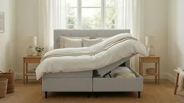 HVILA Plus Komplett Sängpaket med Förvaring 160x200 cm - Grå - Möbler - Säng - Kontinentalsäng