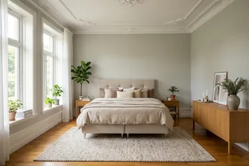 HVILA Premium Kontinentalsäng 160x200 cm - Beige Tyg - Möbler - Säng - Kontinentalsäng