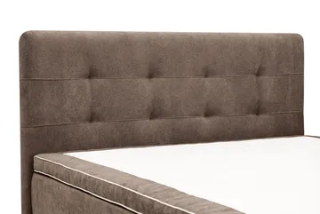 HVILA Premium Komplett Sängpaket 180x200 cm Kontinentalsäng med Sänggavel - Brun Tyg - Möbler - Säng - Kontinentalsäng