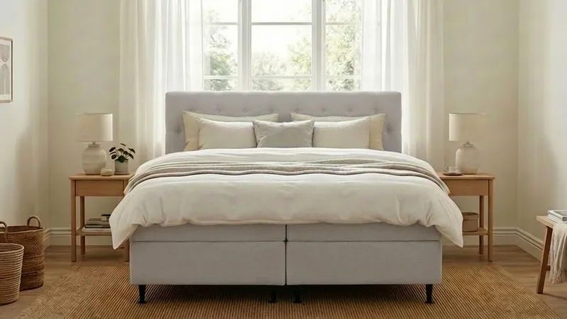 HVILA Plus Komplett Sängpaket med Förvaring 160x200 cm - Grå - Möbler - Säng - Kontinentalsäng