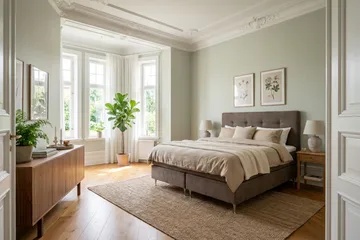 HVILA Premium Komplett Sängpaket 180x200 cm Kontinentalsäng med Sänggavel - Brun Tyg - Möbler - Säng - Kontinentalsäng