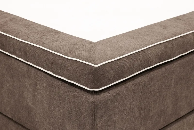 HVILA Premium Kontinentalsäng 160x200 cm - Brun Tyg - Möbler - Säng - Kontinentalsäng