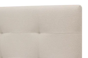 HVILA Premium Komplett Sängpaket 160x200 cm Kontinentalsäng med Sänggavel - Ljusbeige Bouclé - Möbler - Säng - Komplett sängpaket