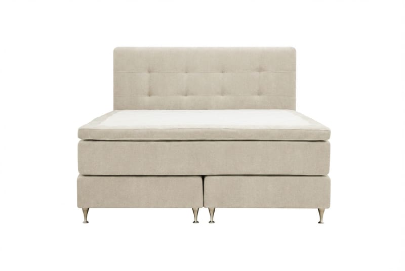 HVILA Premium Komplett Sängpaket 180x200 cm Kontinentalsäng med Sänggavel - Beige Tyg - Möbler - Säng - Kontinentalsäng