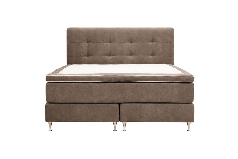HVILA Premium Komplett Sängpaket 180x200 cm Kontinentalsäng med Sänggavel - Brun Tyg - Möbler - Säng - Kontinentalsäng