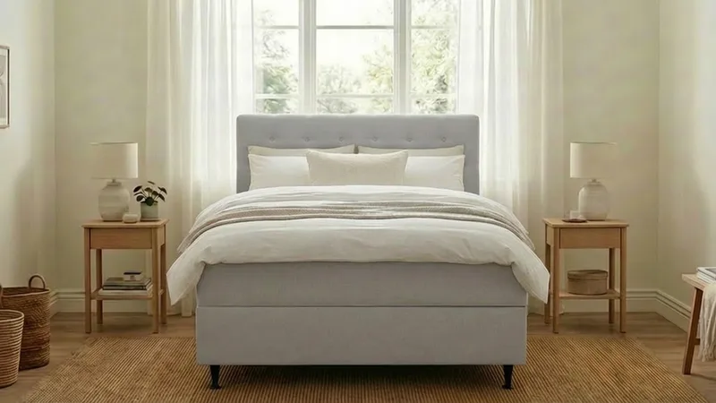 HVILA Plus Komplett Sängpaket med Förvaring 140x200 cm - Grå - Möbler - Säng - Komplett sängpaket