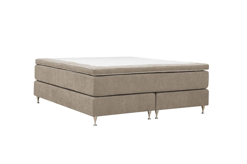 HVILA Premium Kontinentalsäng 160x200 cm - Ljusbrun Tyg - Möbler - Säng - Kontinentalsäng