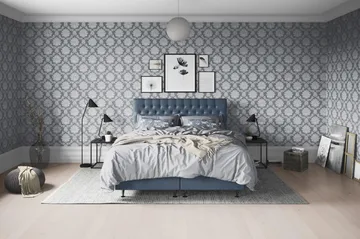 Joluma Sängpaket Fast/Medium 160x200 cm - (+Fler val) 160x200 cm Mörkblå - Möbler - Säng - Komplett sängpaket