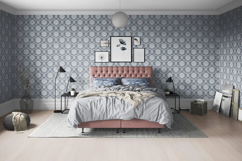 Joluma Sängpaket Fast/Medium 180x200 cm - (+Fler val) 180x200 cm Mörkrosa - Möbler - Säng - Komplett sängpaket