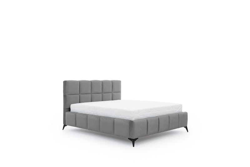 Kamble Sängram med Förvaring 160x200 cm - Grå - Möbler - Säng - Sängram & sängstomme