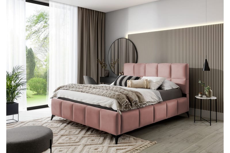 Kamble Sängram med Förvaring 180x200 cm - Rosa - Möbler - Säng - Sängram & sängstomme