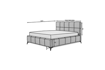 Kamble Sängram med Förvaring 180x200 cm - Rosa - Möbler - Säng - Sängram & sängstomme