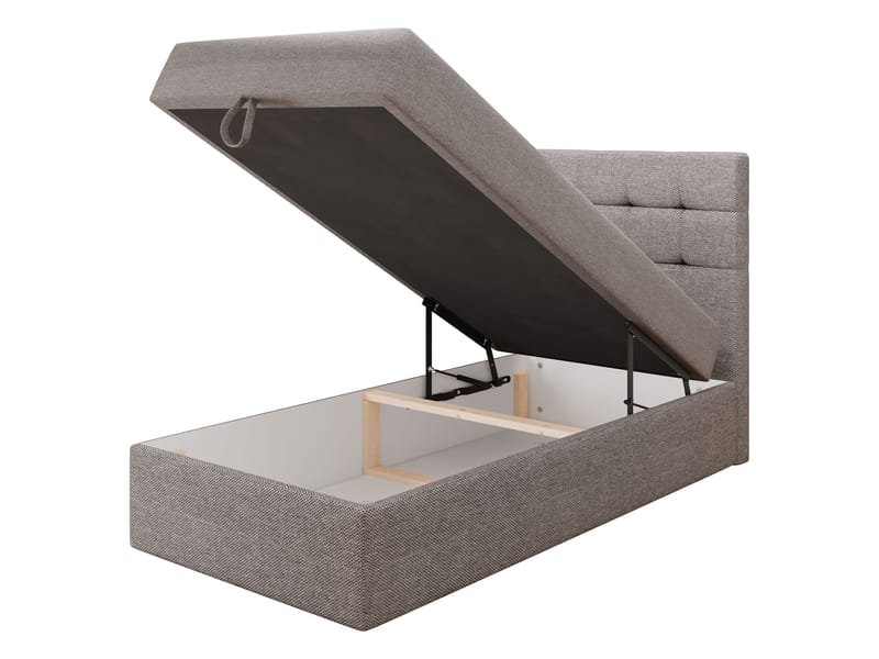 Kleiv Kontinentalsäng med förvaring 90x200 cm - brun - Möbler - Säng - Enkelsäng