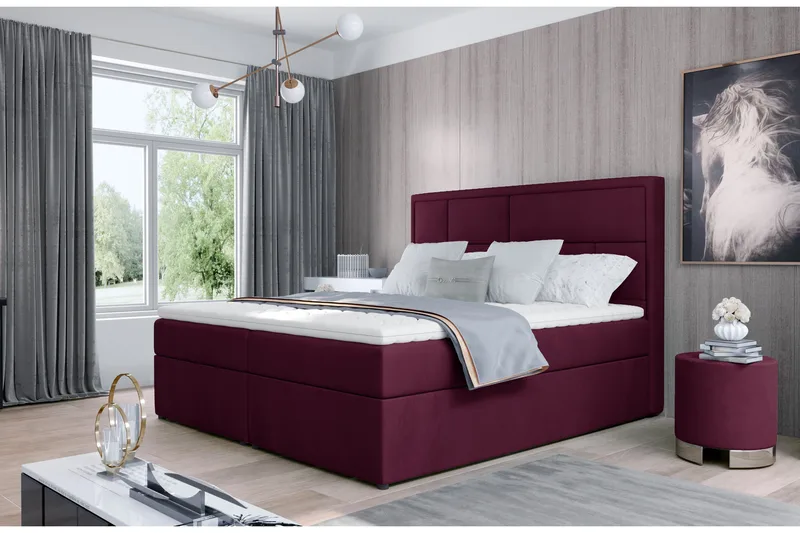 Emeron Sängpaket 140x200 cm - Lila - Möbler - Säng - Komplett sängpaket