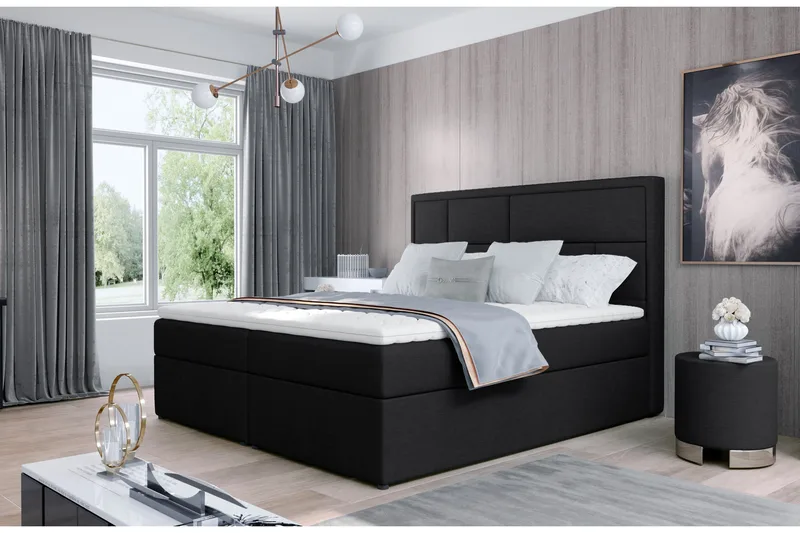 Emeron Sängpaket 140x200 cm - Svart - Möbler - Säng - Komplett sängpaket