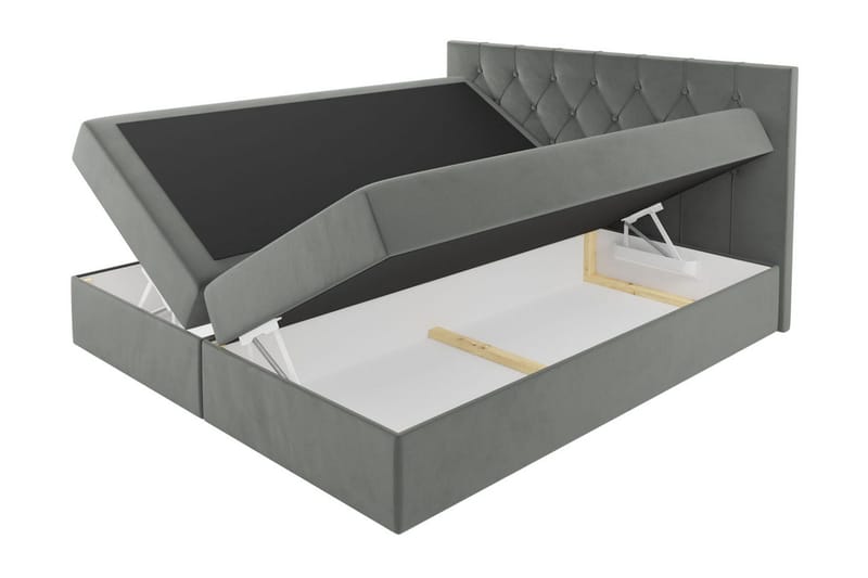 Jitendera Sängpaket Kontinentalsäng 140x200 cm med Förvaring - Blå - Möbler - Säng - Komplett sängpaket