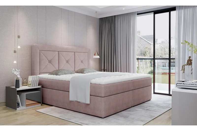 Sidria Sängpaket 180x200 cm - Ljusrosa - Möbler - Säng - Komplett sängpaket