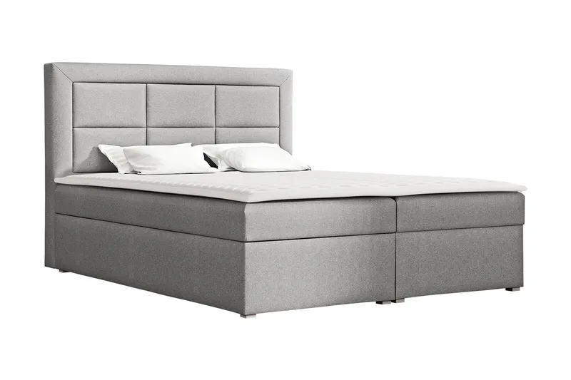 Axlunda Box Kontinentalsäng 180x215 cm LED-belysning - Grå - Möbler - Säng - Kontinentalsäng