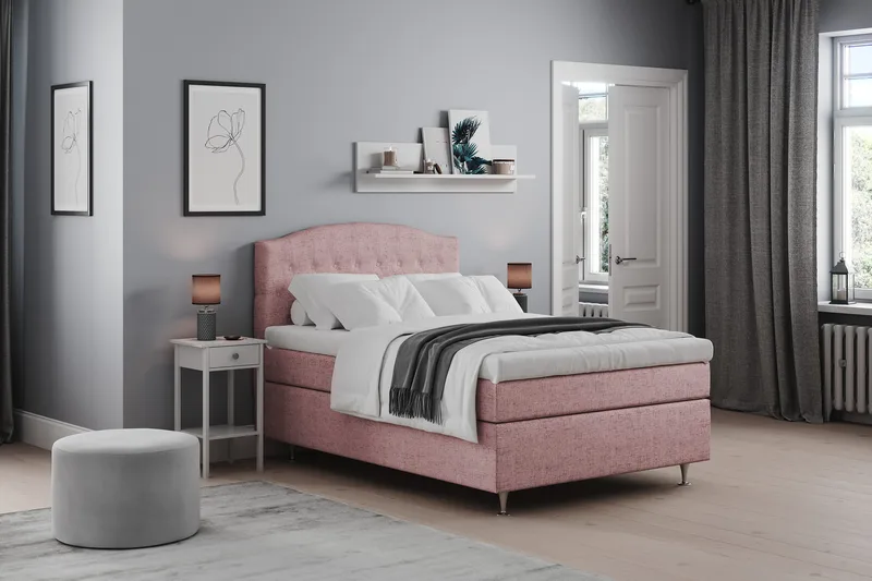 Belda Kontinentalsäng 120x200Medium - Rosa - Möbler - Säng - Kontinentalsäng
