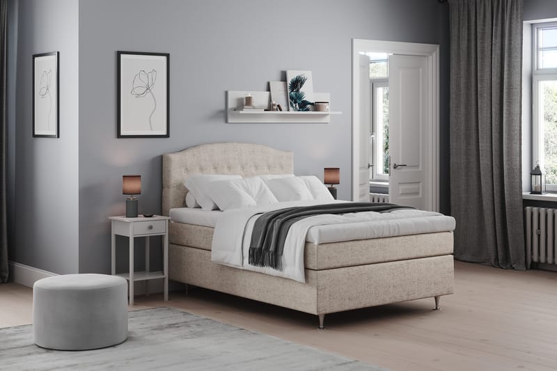Belda Sängpaket 140x200 Fast - Beige - Möbler - Säng - Kontinentalsäng