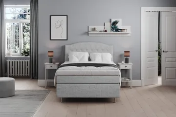 Belda Sängpaket 140x200 Fast - Ljusgrå - Möbler - Säng - Kontinentalsäng