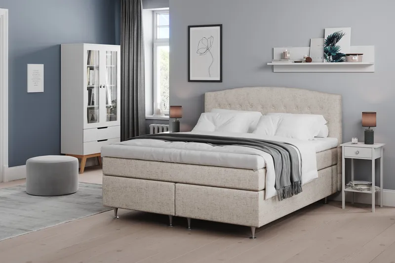 Belda Sängpaket 160x200 Fast - Beige - Möbler - Säng - Kontinentalsäng