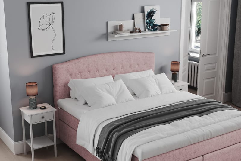 Belda Sängpaket 160x200 Fast - Rosa - Möbler - Säng - Kontinentalsäng
