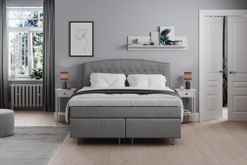 Belda Sängpaket 160x200 Fast/Medium - Grå - Möbler - Säng - Kontinentalsäng