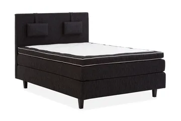 Charleston Kontinentalsäng 120x200 Fast Polyeterskum - Svart - Möbler - Säng - Kontinentalsäng