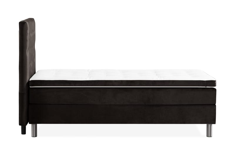 Ella Kontinentalsäng 90x200cm - Mörkgrå/Sammet - Möbler - Säng - Kontinentalsäng