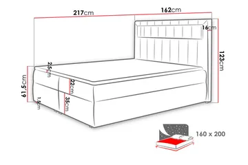 Kontinentalsäng 160x200  Vit - Vit - Möbler - Säng - Kontinentalsäng