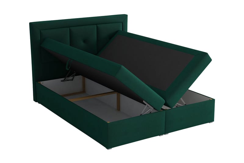 Moden Kontinentalsäng 140x215cm LED-belysning - Grön - Möbler - Säng - Kontinentalsäng
