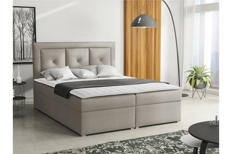 Moden Kontinentalsäng 180x215cm - Beige/Grå - Möbler - Säng - Kontinentalsäng